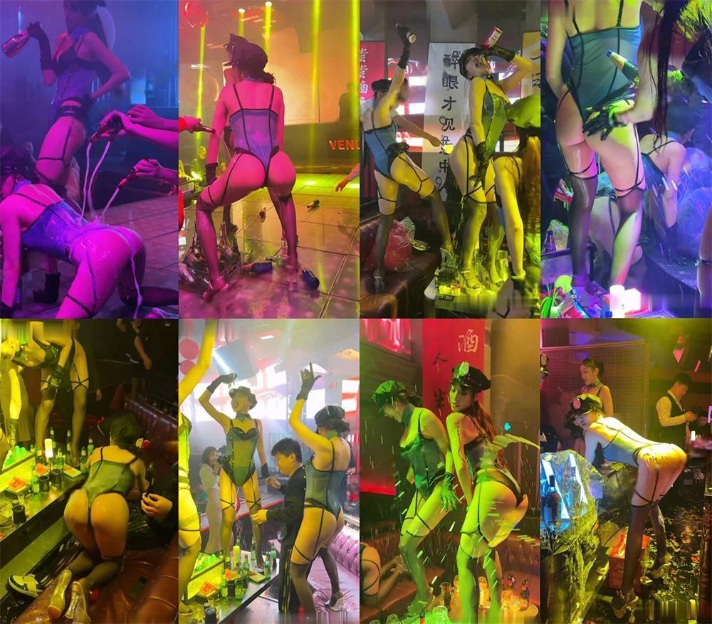 某酒吧流出会员夜场酒水湿身跳舞真不错